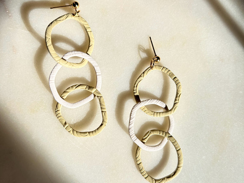 Multi Colored Hoop Dangles