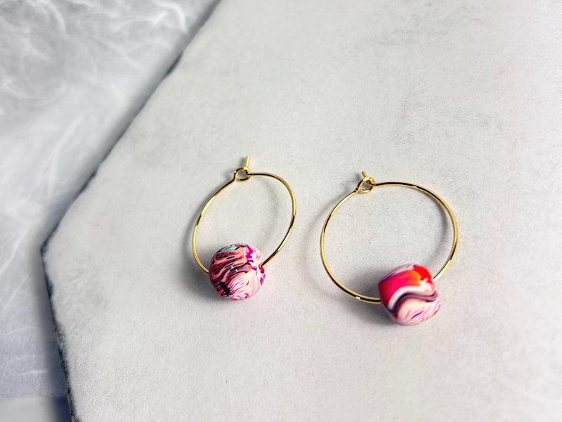 Handmade Bead Hoops