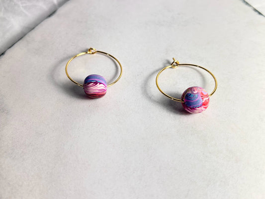 Handmade Bead Hoops