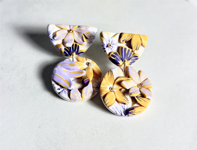 Purple and Gold Dangles