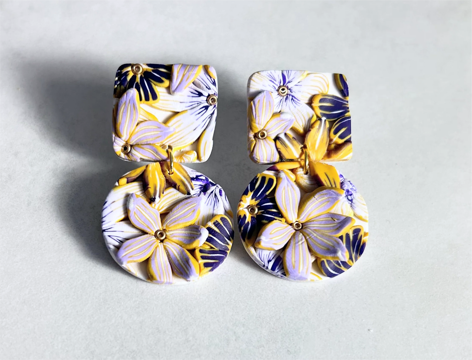 Purple and Gold Dangles