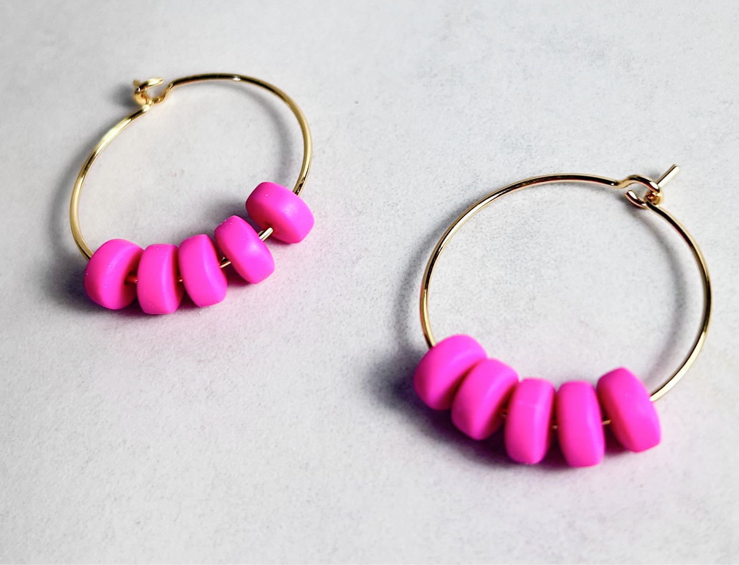 Beaded Hoops