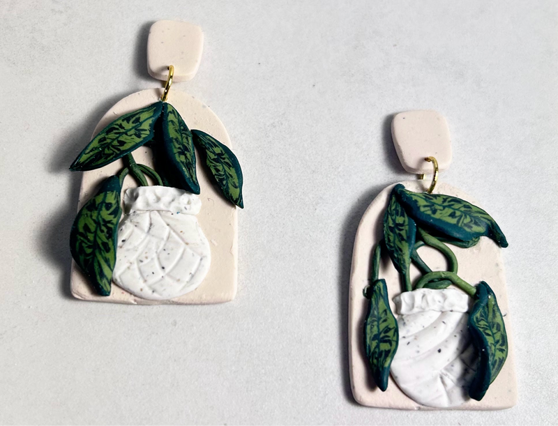 Prayer Plant Earrings